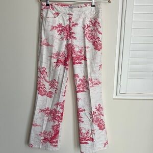 ESCADA SPORT White and Red Toile Cotton Pants Women’s Size 40